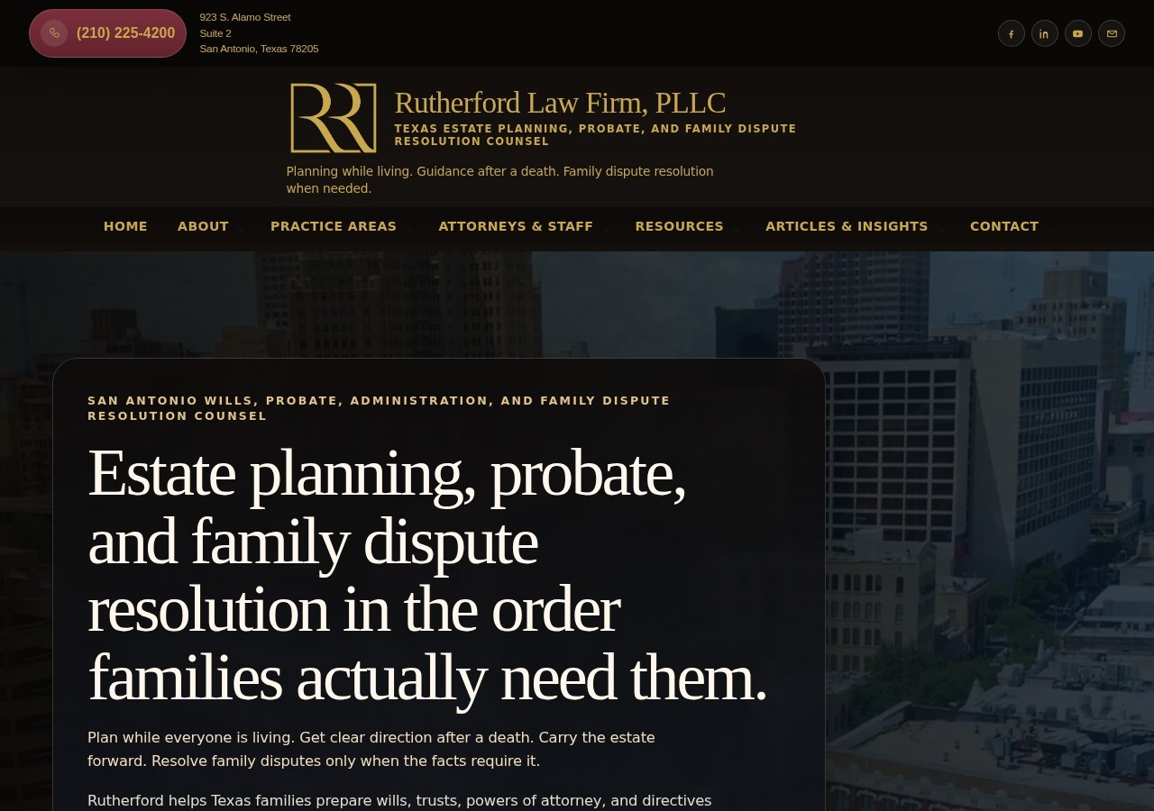 Rutherford PLLC homepage