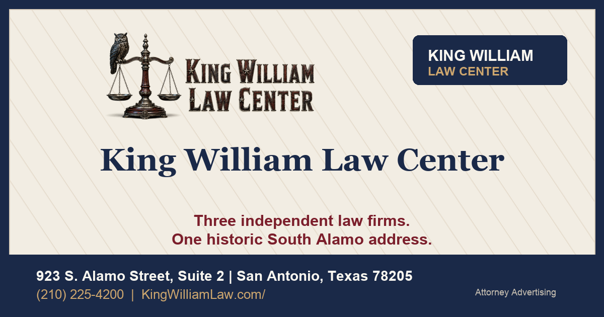 Social share card for King William Law Center
